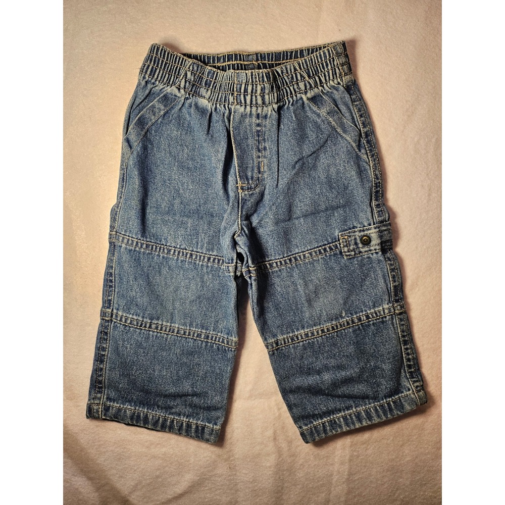 Vintage Faded Glory Y2K Denim Carpenter Pants Medium Wash Infants 12M